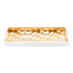 Caspari Lacquerware|Tailgates|Modern Moiré Lacquer Bar Tray in Gold - 1 Each