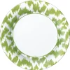 Caspari Paper Dinner Plates|Modern Moiré Paper Dinner Plates in Green - 8 Per Package