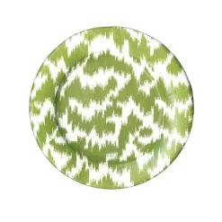 Caspari Paper Salad And Dessert Plates|Modern Moiré Paper Salad & Dessert Plates in Green - 8 Per Package