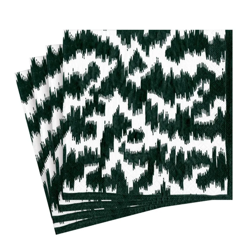 Caspari Graduation Celebration|Engagement Party|Modern Moire Black Luncheon Napkin - package of 20