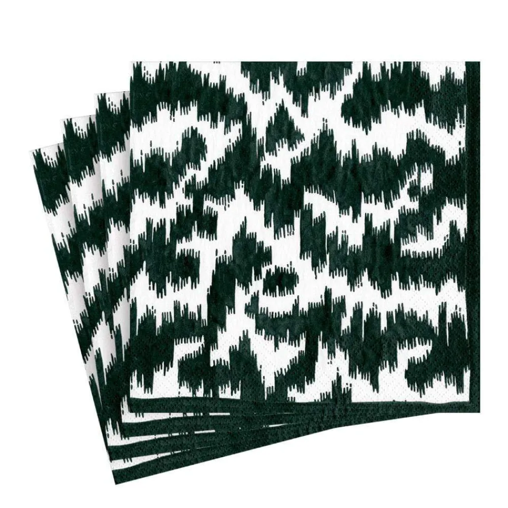 Caspari Graduation Celebration|Engagement Party|Modern Moire Black Luncheon Napkin - package of 20