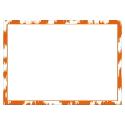 Caspari Correspondence Cards|Modern Moire Orange Correspondence Cards - 12 Per Package