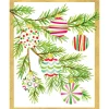 Caspari Christmas And Holiday Cards|Boxed Holiday Cards|Modern Painted Ornaments Petite Boxed Christmas Cards - includes 15 cards & envelopes