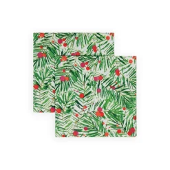 Caspari Christmas Napkins|Paper Cocktail Napkins|Modern Pine Cocktail Napkins - 20 Per Package