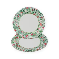 Caspari Paper Dinner Plates|Modern Pine Dinner Plates - 8 Per Package