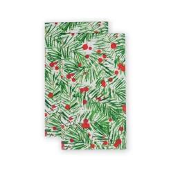 Caspari Christmas Napkins|Paper Guest Towels|Modern Pine Guest Towel Napkins - 15 Per Package