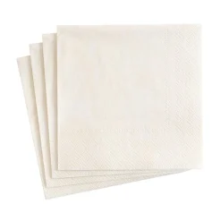 Caspari Christmas Napkins|Engagement Party|Moiré Paper Cocktail Napkins in Ivory - 20 Per Package