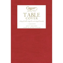 Caspari Graduation Celebration|Memorial Day|Moiré Red Paper Linen Tablecover 4.5' X 7' - includes 1 Tablecover
