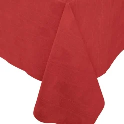 Caspari Graduation Celebration|Memorial Day|Moiré Red Paper Linen Tablecover 4.5' X 7' - includes 1 Tablecover