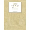 Caspari Table Linens|Moire Light Gold Paper Linen Table Covers - 1 Each