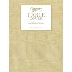Caspari Table Linens|Moire Light Gold Paper Linen Table Covers - 1 Each