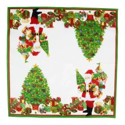 Caspari Christmas Napkins|Paper Cocktail Napkins|Mr. Claus Cocktail Napkins - 20 Per Package