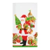 Caspari Christmas Napkins|Paper Guest Towels|Mr. Claus Guest Towel Napkins - 15 Per Package