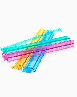 Oh My Mahjong Goldie|Darjeeling|Multicolor Acrylic Mahjong Rack & Pushers - Set of 4