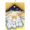 Caspari Advent Calendars|Nativity With Animals Cmas Med Flat Advent Calendar W/Env