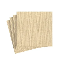 Caspari Paper Cocktail Napkins|Natural Jute Paper Linen Cocktail Napkins - 15 Per Package