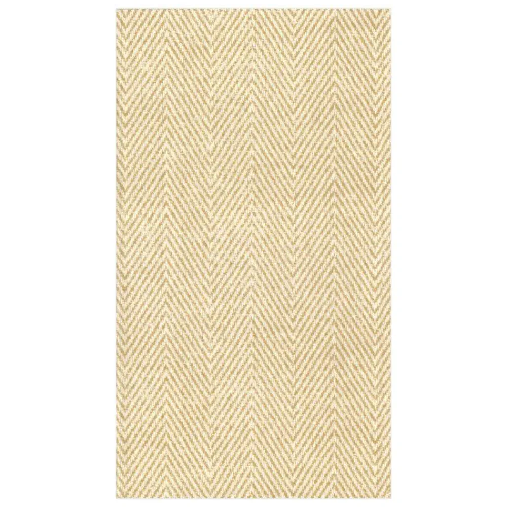 Caspari Paper Guest Towels|Natural Jute Paper Linen Guest Towel Napkins - 12 Per Package