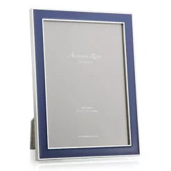 Addison Ross Mother'S Day|Pictures, Frames & Clocks|Navy Blue Enamel 4" x 6" Picture Frame with Silver Trim - 1 Each