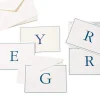 Caspari Mother'S Day|Note Cards|Navy Embossed Single Initial Boxed Note Cards - 8 Note Cards & 8 Envelopes