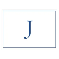 Caspari Mother'S Day|Note Cards|Navy Embossed Single Initial Boxed Note Cards - 8 Note Cards & 8 Envelopes