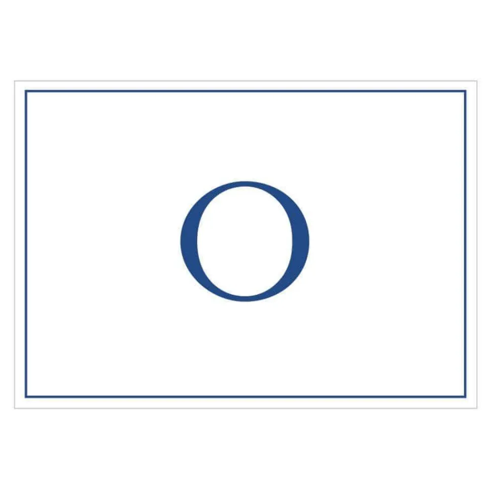 Caspari Mother'S Day|Note Cards|Navy Embossed Single Initial Boxed Note Cards - 8 Note Cards & 8 Envelopes