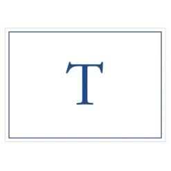 Caspari Mother'S Day|Note Cards|Navy Embossed Single Initial Boxed Note Cards - 8 Note Cards & 8 Envelopes