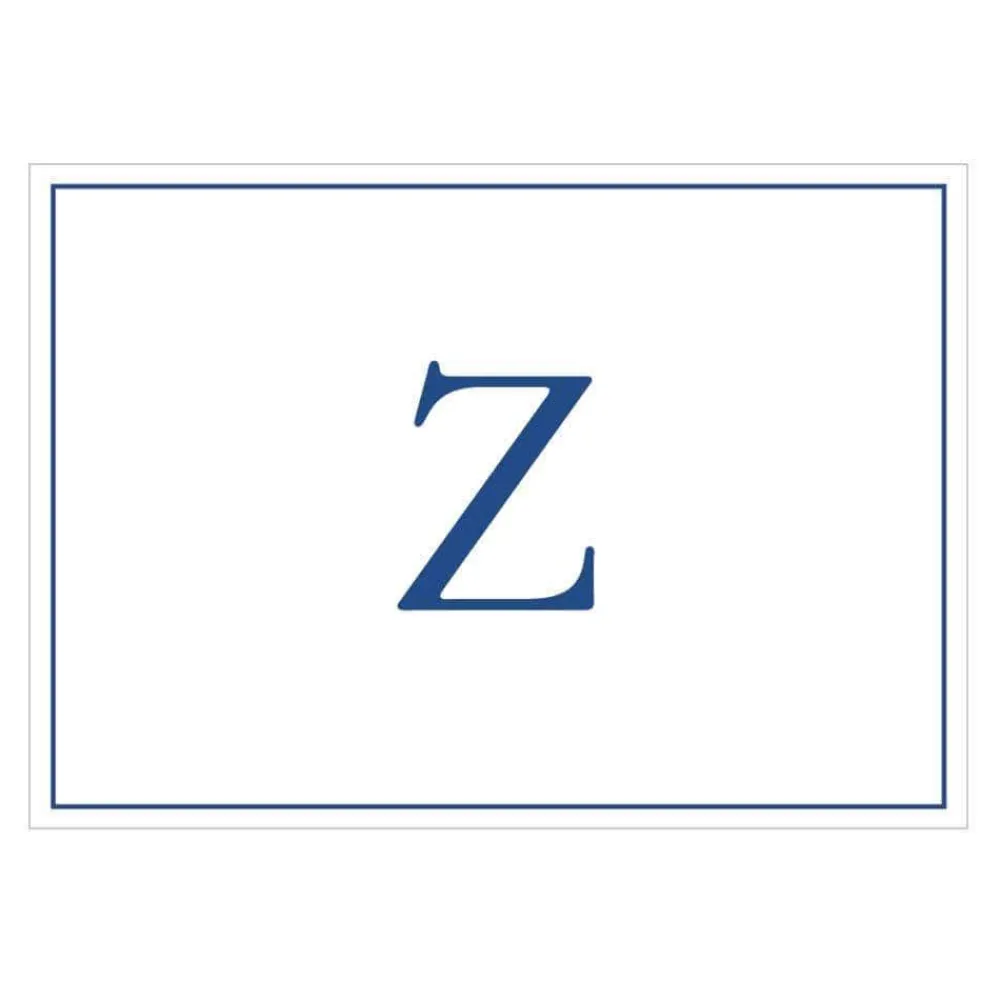 Caspari Mother'S Day|Note Cards|Navy Embossed Single Initial Boxed Note Cards - 8 Note Cards & 8 Envelopes