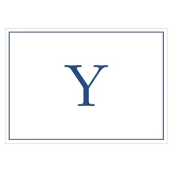 Caspari Mother'S Day|Note Cards|Navy Embossed Single Initial Boxed Note Cards - 8 Note Cards & 8 Envelopes