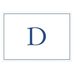 Caspari Mother'S Day|Note Cards|Navy Embossed Single Initial Boxed Note Cards - 8 Note Cards & 8 Envelopes