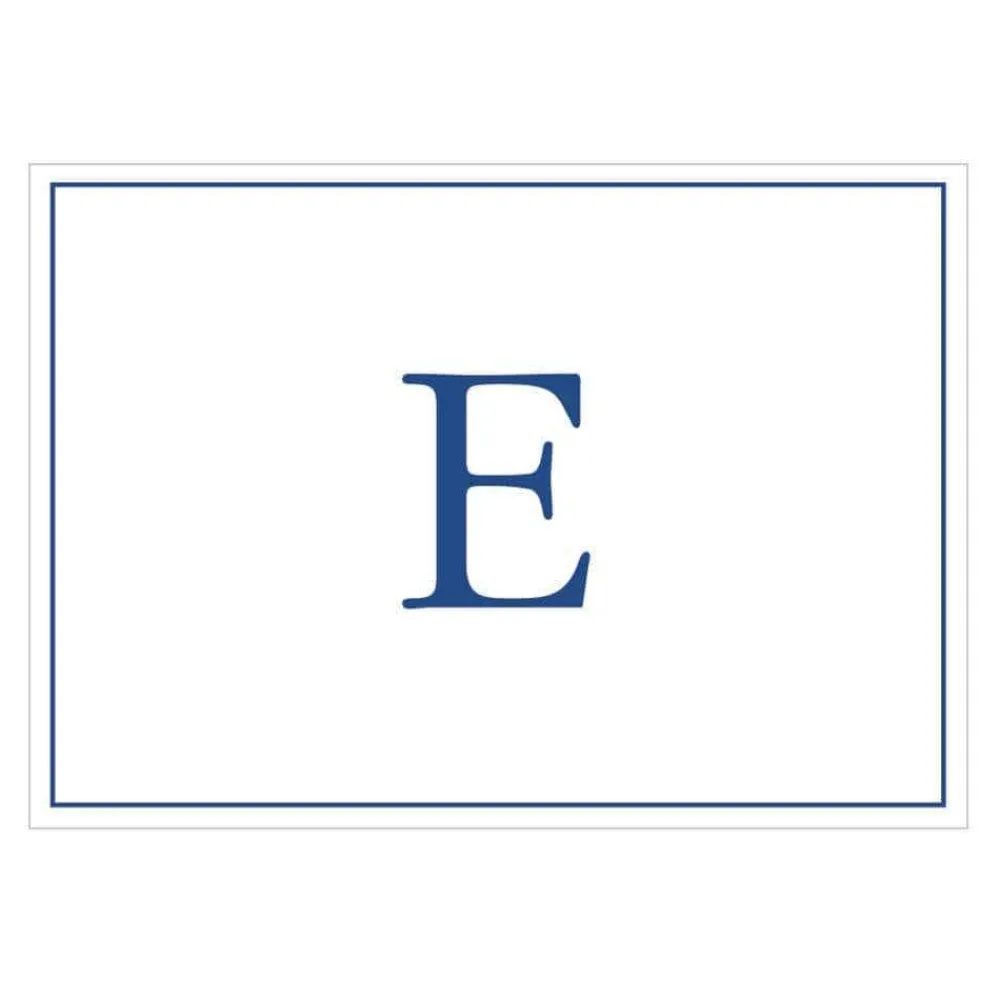 Caspari Mother'S Day|Note Cards|Navy Embossed Single Initial Boxed Note Cards - 8 Note Cards & 8 Envelopes