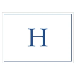 Caspari Mother'S Day|Note Cards|Navy Embossed Single Initial Boxed Note Cards - 8 Note Cards & 8 Envelopes