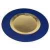 Caspari Bar Tools & Acrylic Barware|Chargers|Navy Plate Charger with Gold Interior