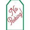 Caspari Christmas Gift Tags & Labels|Gift Tags & Enclosure Cards|No Peeking Gift Hang Tags - 4 Per Package