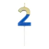 Caspari Birthday|Number Candle 2 - French Blue