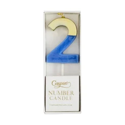 Caspari Birthday|Number Candle 2 - French Blue