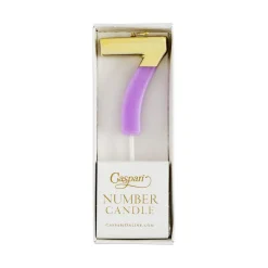 Caspari Birthday|Number Candle 7 - Purple