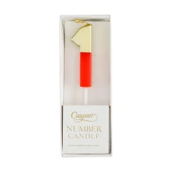 Caspari Birthday|Number Candle 1 - Red