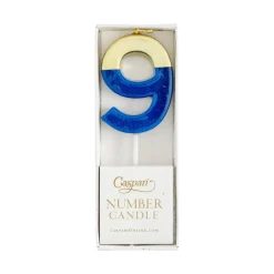 Caspari Birthday|Number Candle 9 - Royal Blue