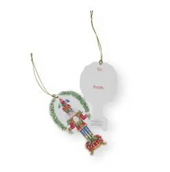 Caspari Christmas Gift Tags & Labels|Gift Tags & Enclosure Cards|Nutcracker Christmas Gift Tags - 4 Per Package