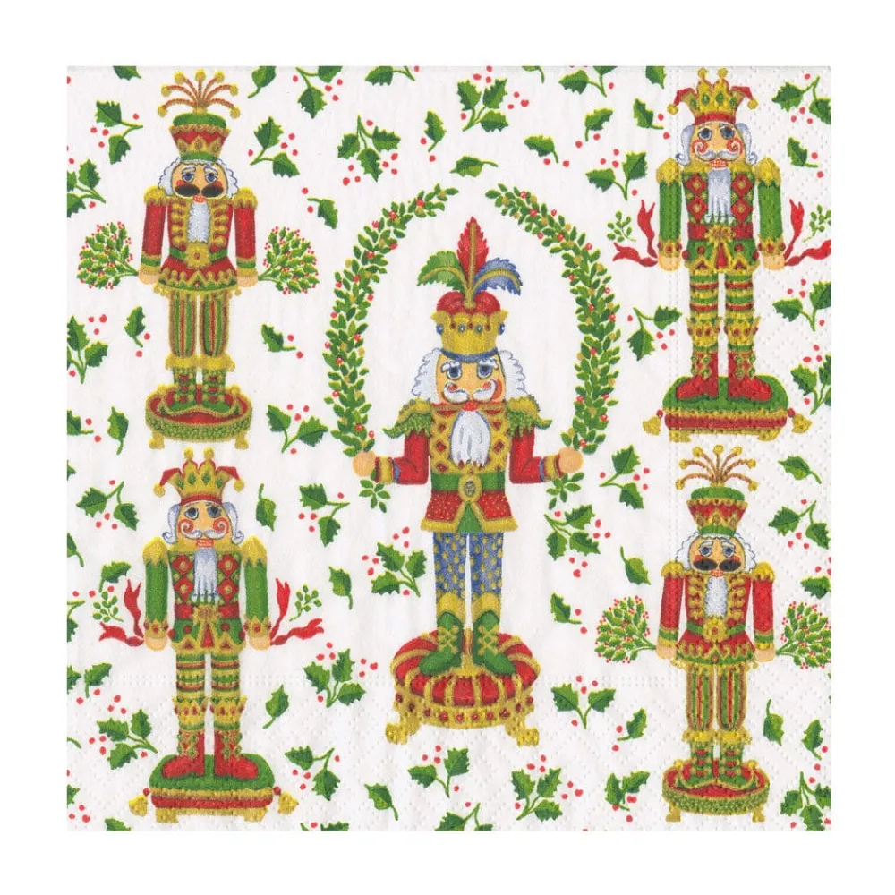 Caspari Christmas Napkins|Paper Luncheon Napkins|Nutcracker Christmas Luncheon Napkins - 20 Per Package