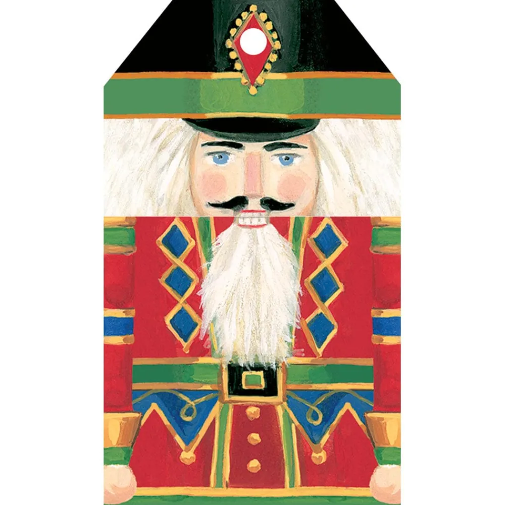 Caspari Christmas Gift Tags & Labels|Gift Tags & Enclosure Cards|Nutcracker Gift Tags - 4 Per Package