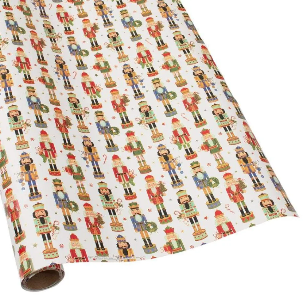 Caspari Christmas Wrapping Paper|Wrapping Paper|Nutcracker Parade Gift Wrapping Paper - 30" x 8' Roll