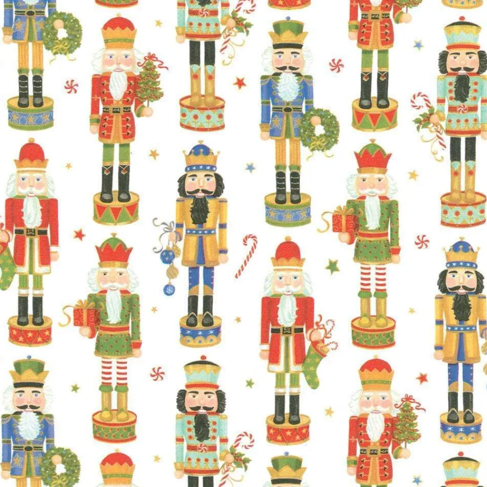 Caspari Christmas Wrapping Paper|Wrapping Paper|Nutcracker Parade Gift Wrapping Paper - 30" x 8' Roll