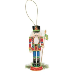 Caspari Christmas Gift Tags & Labels|Gift Tags & Enclosure Cards|Nutcrackers Decorative Die-Cut Gift Tag - 4 Per Package