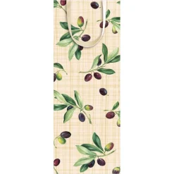Caspari Gift & Bottle Bags|Olive Grove Wine & Bottle Gift Bag in Natural - 1 Each
