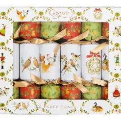 Caspari Christmas Crackers|Celebration Crackers|On The Twelfth Day Celebration Crackers - includes 12 Celebration Crackers