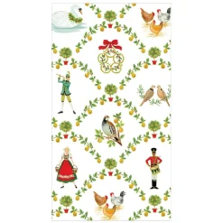 Caspari Paper Guest Towels|On The Twelfth Day Guest Towels - includes 15 Guest Towels