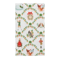 Caspari Paper Guest Towels|On The Twelfth Day Guest Towels - includes 15 Guest Towels