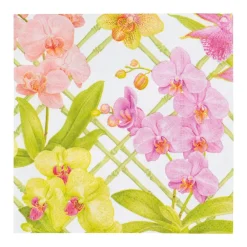 Caspari Paper Cocktail Napkins|Orchid Conservatory Cocktail Napkins - 20 Per Package
