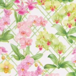 Caspari Wrapping Paper|Orchid Conservatory Gift Wrap - One 30" X 8' Roll